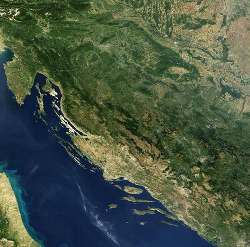 Croatia satellite photo