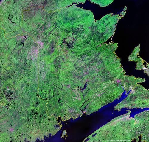 New Brunswick Satellite Photo
