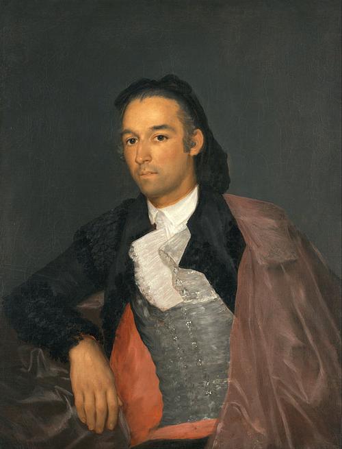 Matador Pedro Romero on a painting by Francisco de Goya 