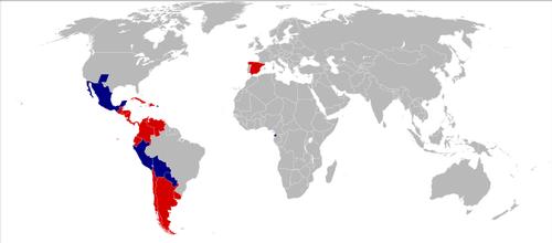 Spanish Language Map