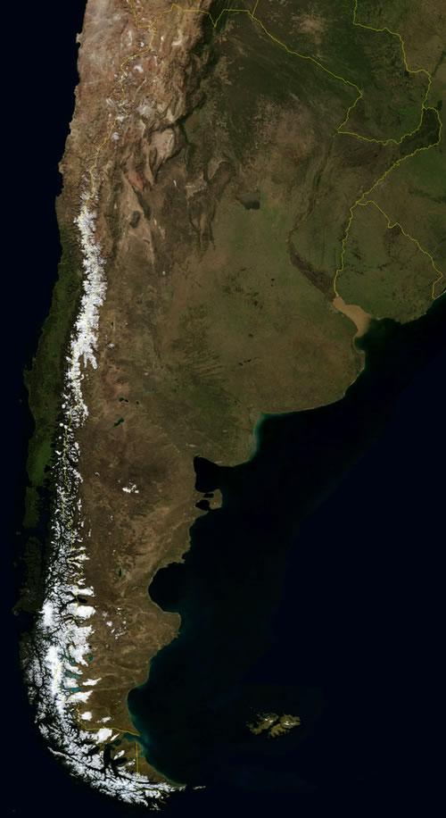 Argentinia satellite photo