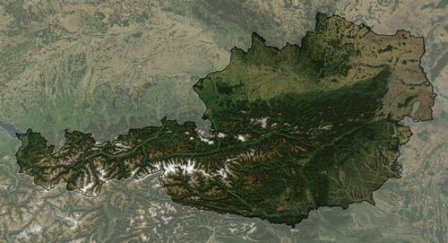 Austria Satellite photo:NASA