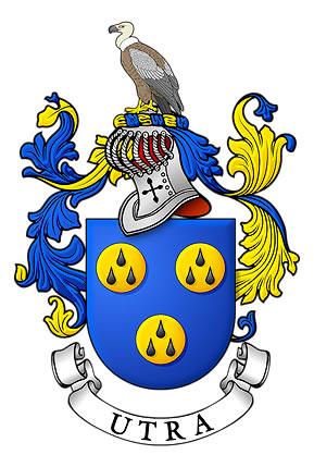Coat of arms of the House of Utra, descendants of the Van Hurtere family 