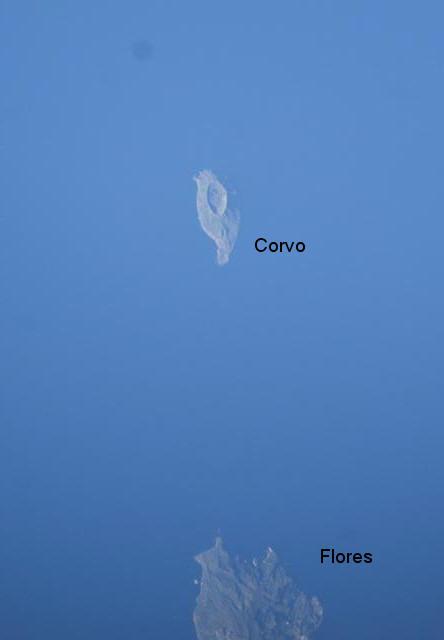 Satellite photo of Corvo, Azores