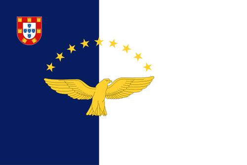 Buzzard on the flag of the Azores