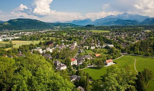 Typical landscape for Bavaria: forests, plains, mountains