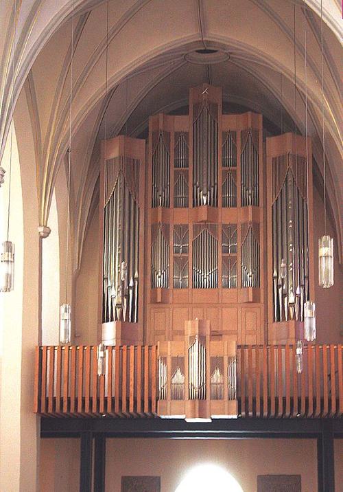 Dutch organ in the St. Nikolauskirche in Rosenheim, Bavaria