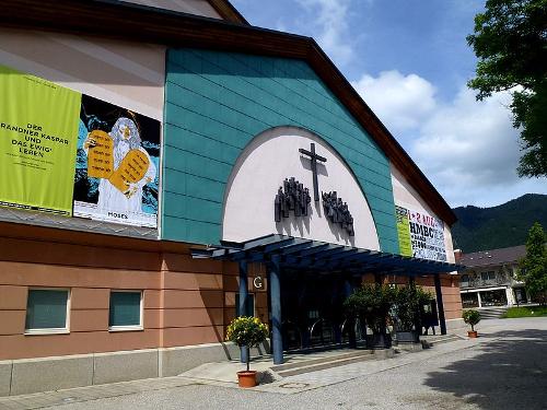 Passionsspielhaus from 1900 in Oberammergau where the passion plays are held