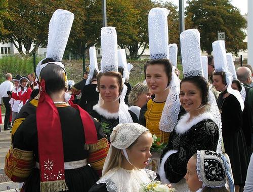 Brittany women in Traditional Costume