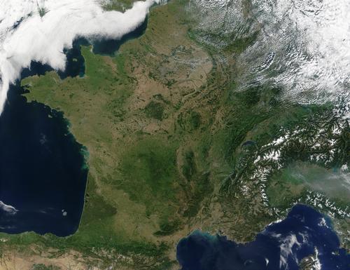 France Satellite photo NASA