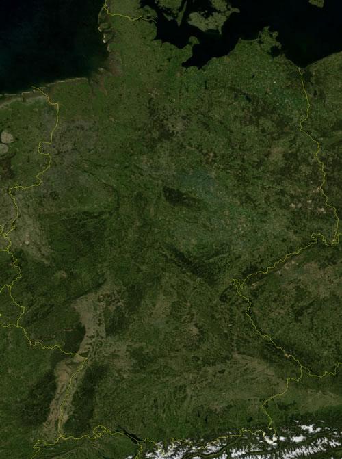 Germany satellite photo: NASA