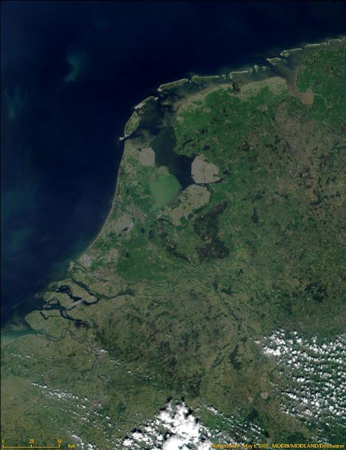 Netherlands Satellite photo NASA
