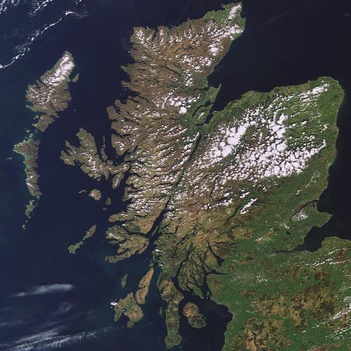 Scotland Satellite photo