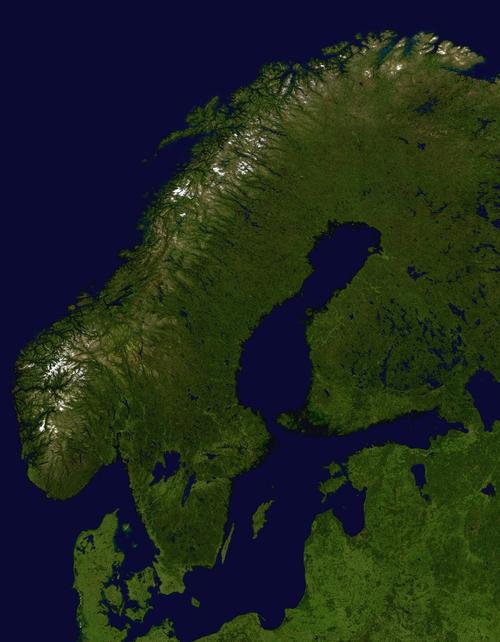Sweden:Satellite photo