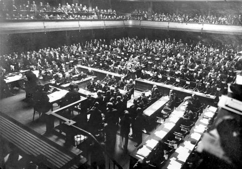 Closing session of the League of Nations in Geneva, Switzerland in 1926