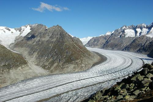 Aletsch Glacier, the largest in Switzerland