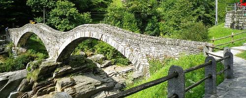 Roman bridge in Ticino, Switzerland