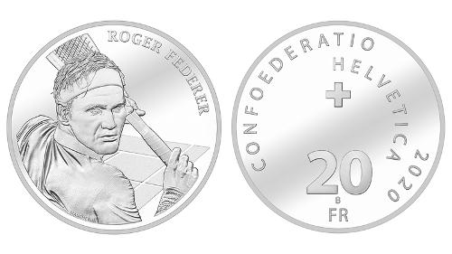 Image Roger Federer on a Swiss Franc