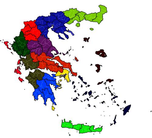 Greece administrative regions since 2011