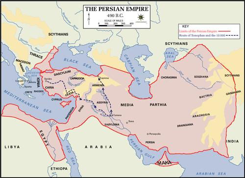 Persian Empire in 490 BC.