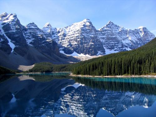 Typical Canadian Rocky Mountains Landscape in Alberta
