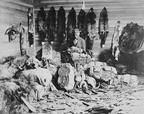 Late 19th century fur trader in Fort Chipewyan, Alberta 