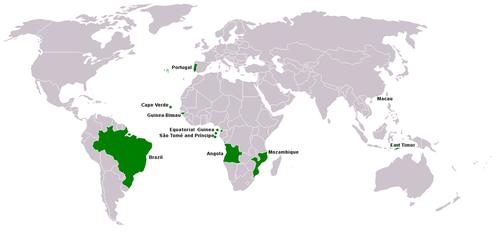 Portuguese Language Map