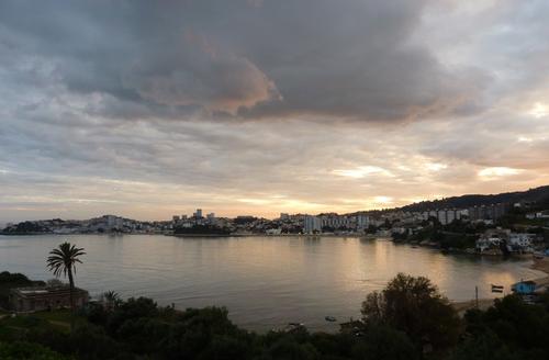 Dark rain clouds gather over Annaba, Algeria 