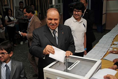 Abdelaziz Bouteflika announces as President of Algeria his vote 