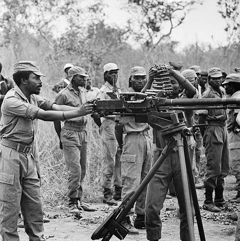 Exercise Angolan liberation movement FNLA in Zaire in 1973