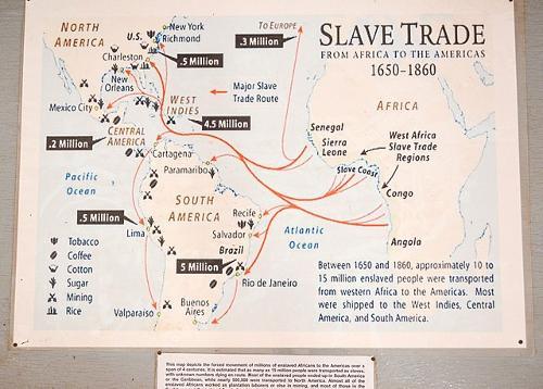 Slave trade from Africa (including Angola) to North and South America (1650-1860)