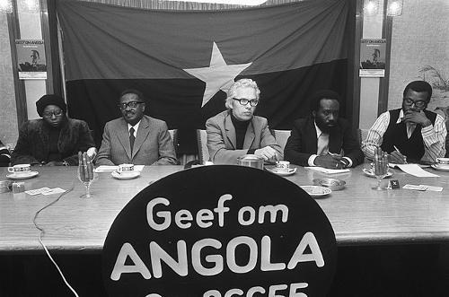 Agostinho Neto, president of Angolan liberation movement MPLA, in the Netherlands