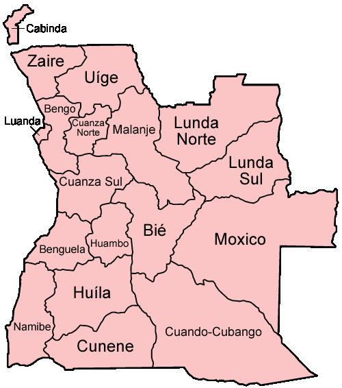 Angola Administrative division