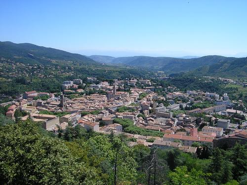 Privas, capital of the Ardèche with less than 10,000 inhabitants 