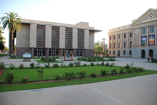 Arizona Senate Building with on the right the Arizona State Museum Capitol