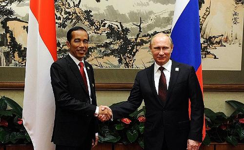 Joko Widodo meets Vlaimir Putin