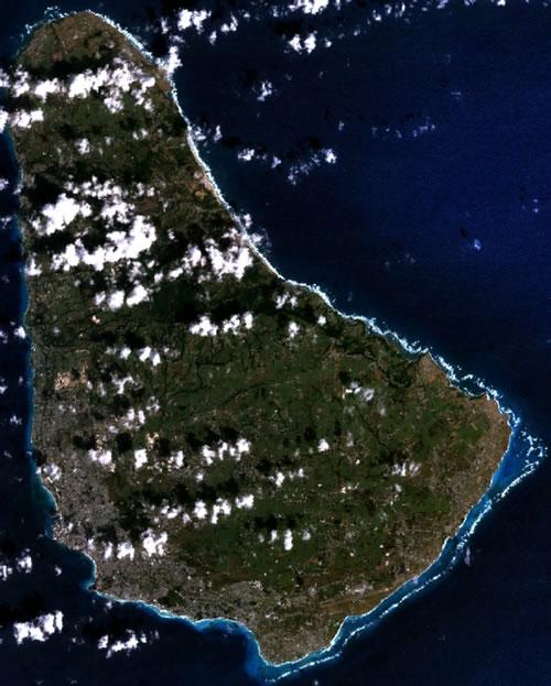 Barbados Satellite Image