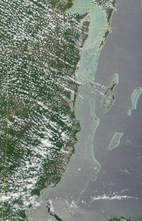 Satellite photo Belize