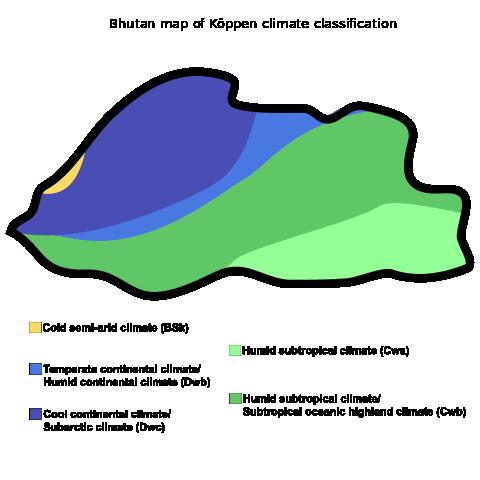 Bhutan Climate Zones