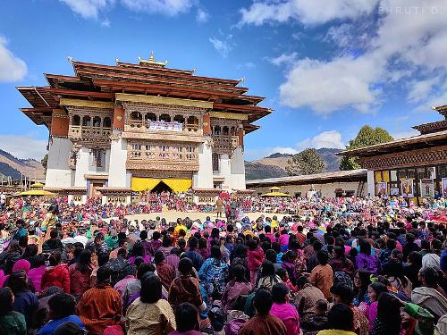 Bhutan Population during the Black Crane festival