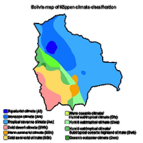 Bolivia Climatic Zones