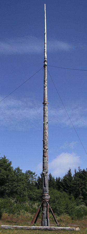 Tallest totem pole in the world in Alert Bay, British Columbia