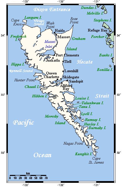 Queen Charlotte Islands of Haida Gwaii, British Columbia 