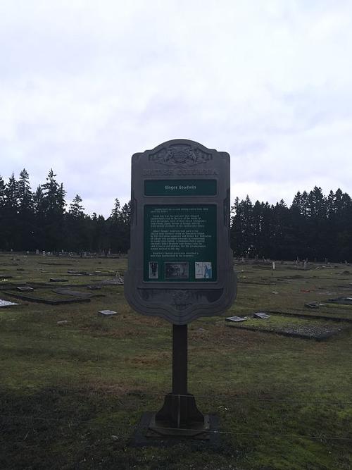 Ginger Goodwin Memorial at Cumberland Cemetery, British Columbia