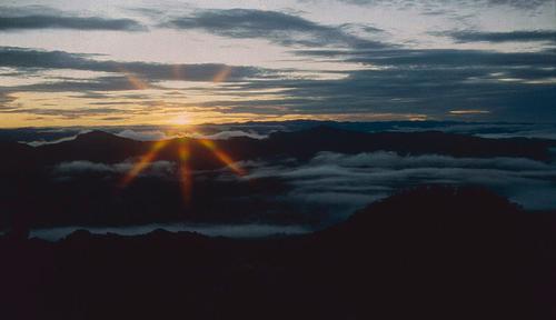 Brunei sunrise over Bukit Pagon