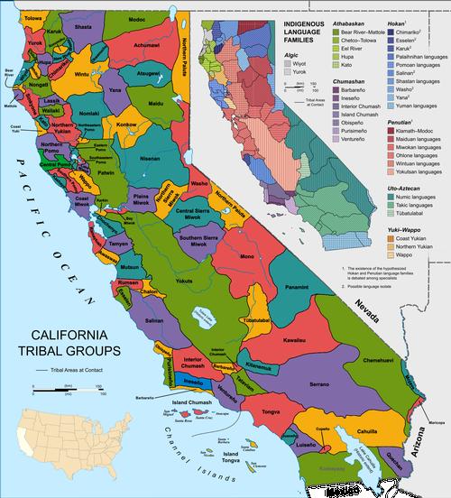 Native peoples of California at the time of the arrival of the Europeans