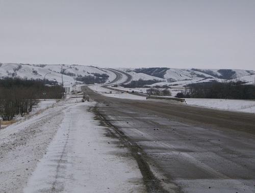 Winter landscape Lumsden, Saskatchewan, Canada 