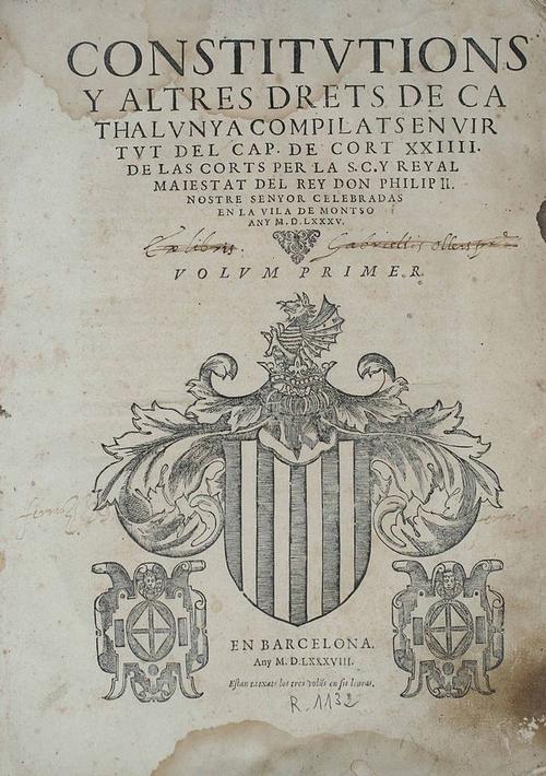 Constitution of Catalonia at the time of Philip II
