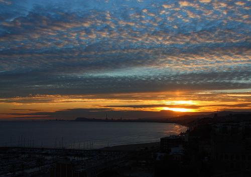 Catalonia Barcelona Sunset