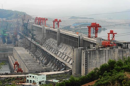 China's Three Gorges Dam in Yangtsekiang is the world's largest hydroelectric power station and dam